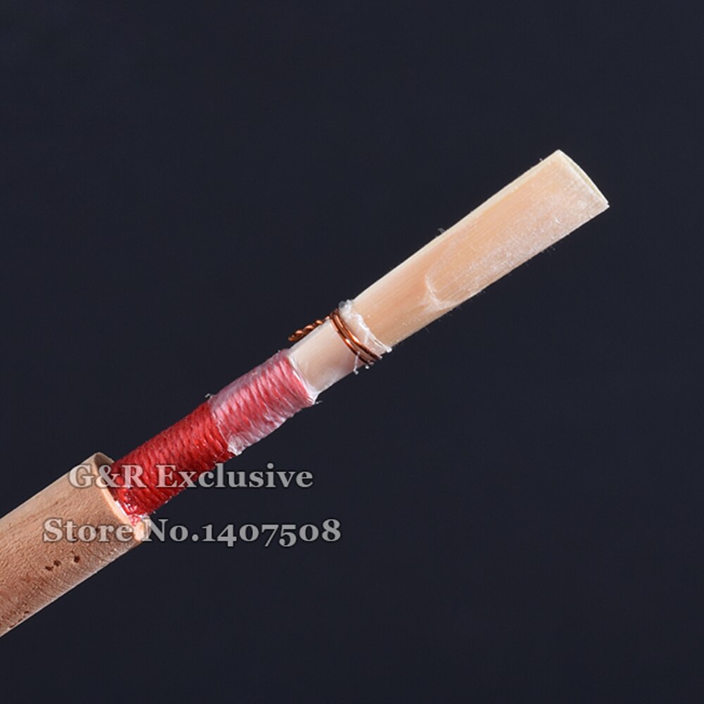 4 Uds cañas para oboes medianos suaves profesionales accesorios de instrumentos musicales de viento de madera con caja de juncos