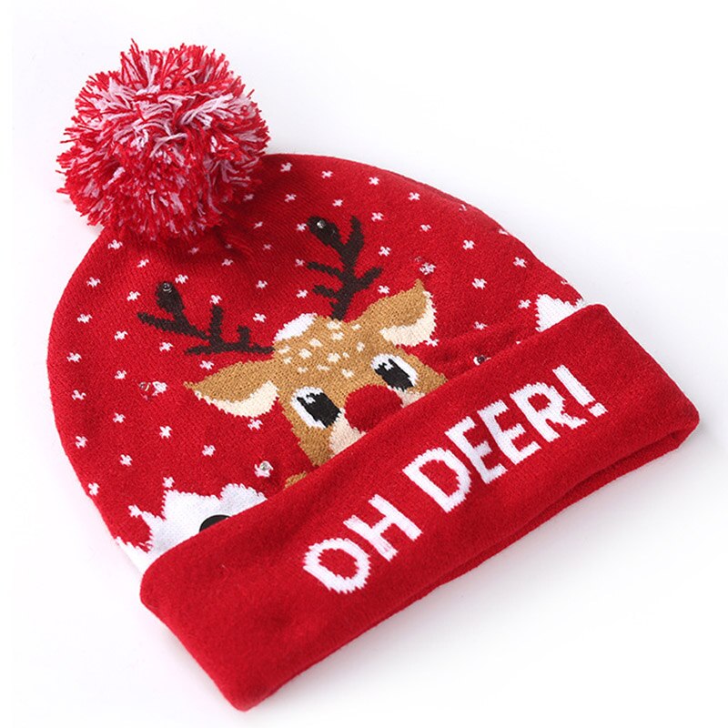 Nyligt jul kvinder strikket hat vinteropvarmning beanie hatte kasket med kugle til piger damer udendørs