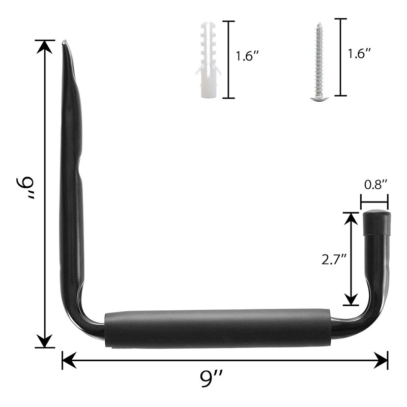Heavy-Duty Garage Storage Utility Hook, Wall-Mounted Garage Hook and Storage Rack, Suitable for Ladder Tool (6PC)