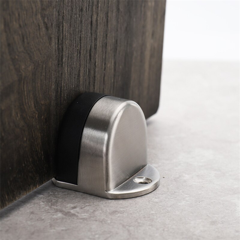 Rvs Deurstopper Non-Punch Sticker Waterdichte Deur Holder Verborgen Rubber Deurstopper Meubels Deur Hardware