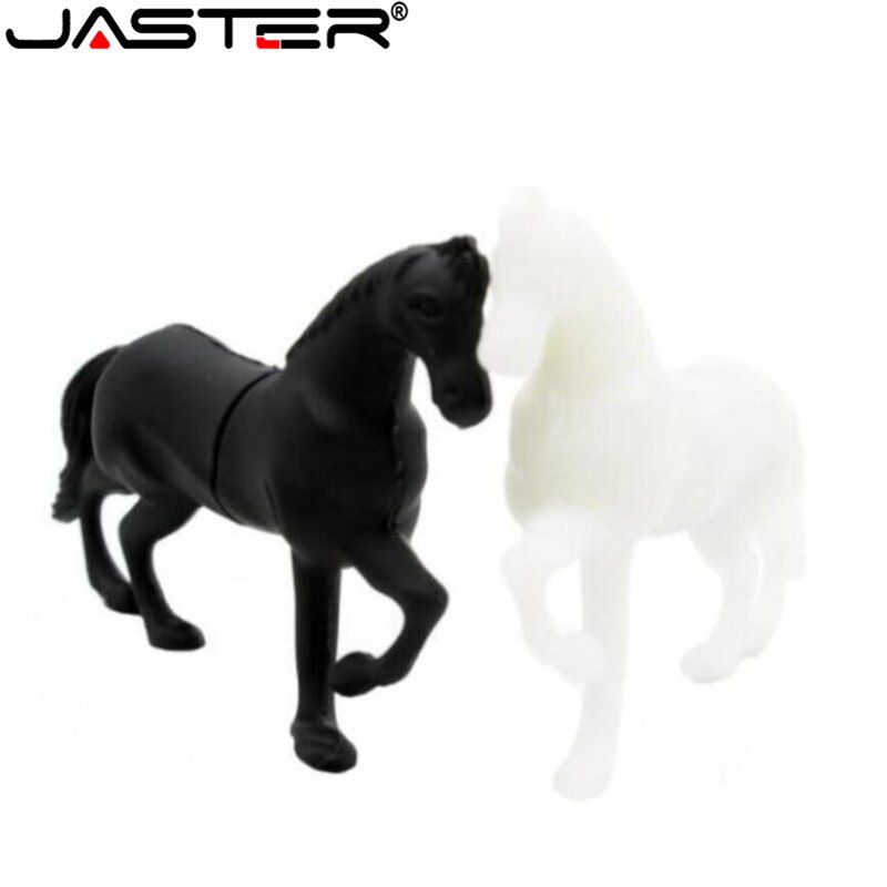 Jaster hvid hest stil usb flash-drev smuk tegneserie pendrives 8gb 32gb 64gb søde dyr memory stick 4gb 16gb pendriver