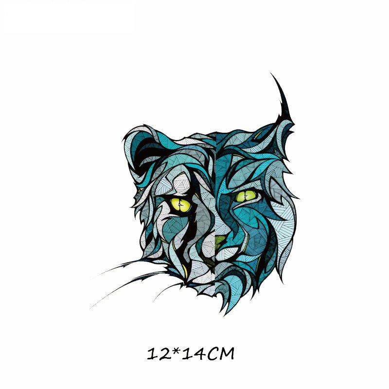 Top dieren stickers op kleding strijk patches voor kleding tijger leeuw applicaties kleding applicatie diy t-shirt badges print e: Zt0524
