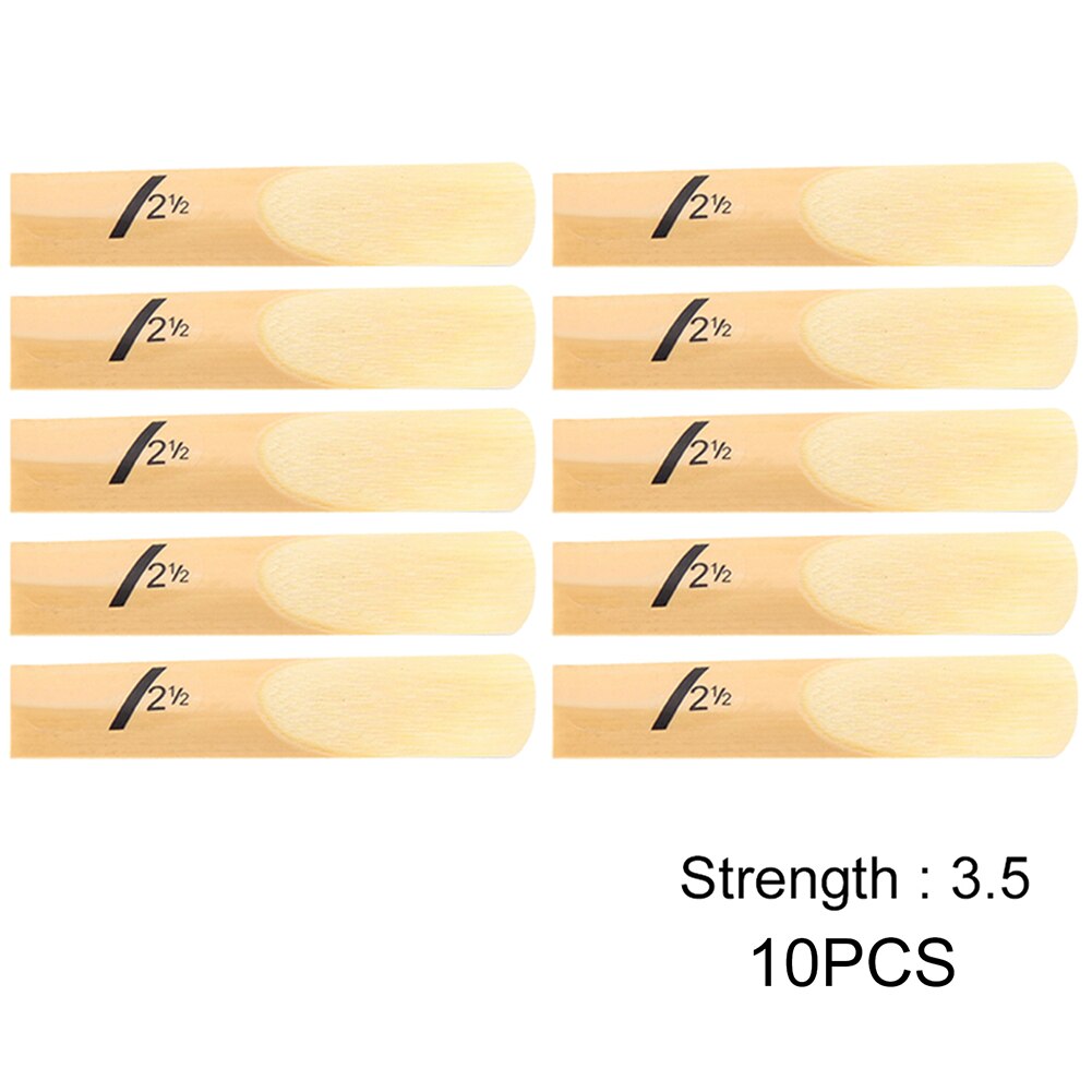 10Pcs Hardheid 1.5-4.0 Duurzaam Tenorsaxofoon Riet Houtblazers Instrument Accessoires Vervangende Onderdelen Home Bb Lichtgewicht Gold