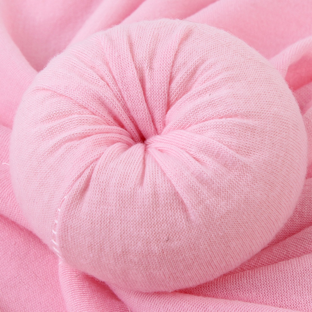 Ankomster babymössor donut bebe turban huva solid knuten keps unisex bomull mjuk söt hattar barn flickor pojke mössor keps