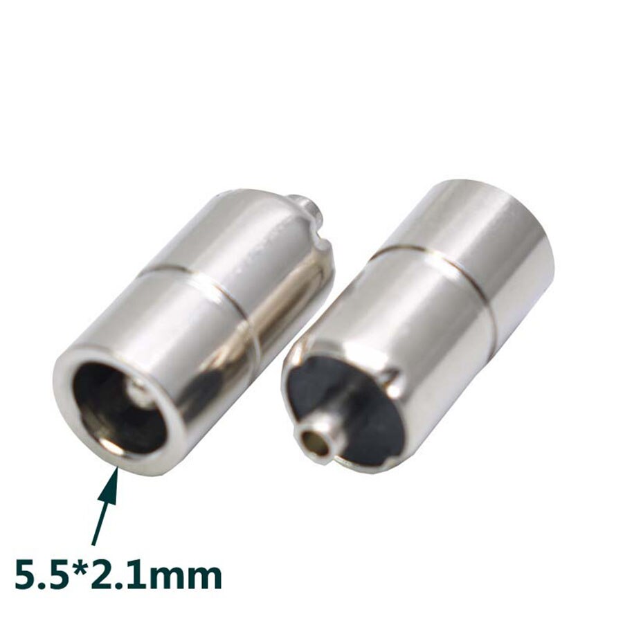 EClyxun 1 piezas DC Power Jack conector 5,5 * x2.1/6,5x3,0mm/7,4x5,0mm /5,0x3,0mm/6,0x4,4mm/3,5x1,35mm/4,0x1,7mm de Metal adaptador de enchufe: 5.5x2.1