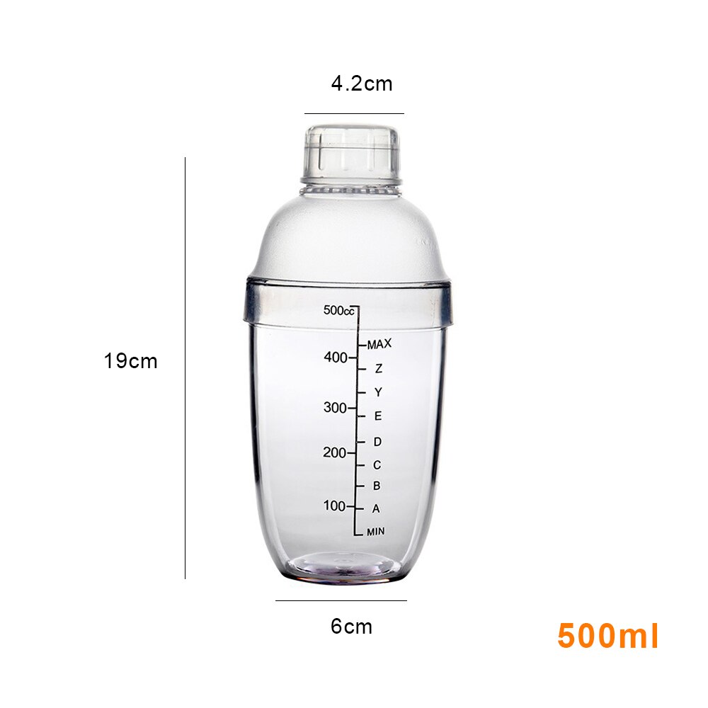 Cocktail Shaker champagne Wine Beverage Mixer Shaker Bottle Fruit Juice Snow Grams Cup Bar Bartender Tool 350/550/700ml/1000ML: 500ml