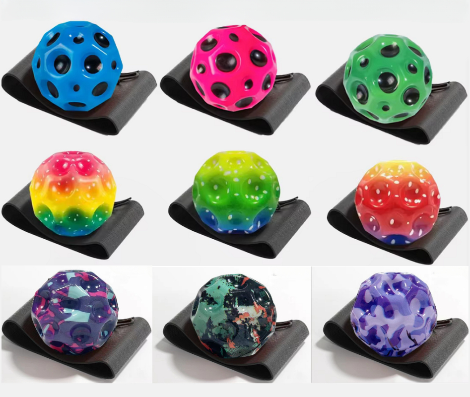 Unpress Toys Wrist High Elastic Hole Hole Moon Stone Foam Swing Ball Children Adult Sports