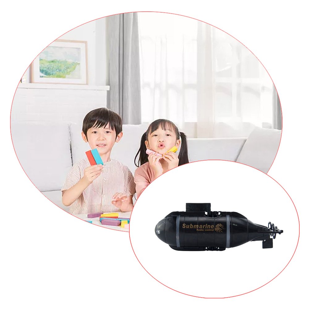 Six-Channel RC Submarine Pigboat Toy Remote Control Boat Toy With Led Light RC Toy Waterproof Toy