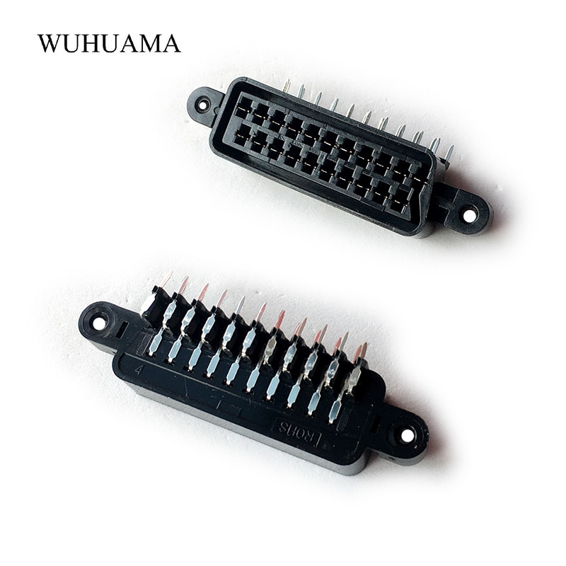 21 PINS Right Angle Type Scart Female Socket connector jack Female PCB Mount 21 PIN SCART