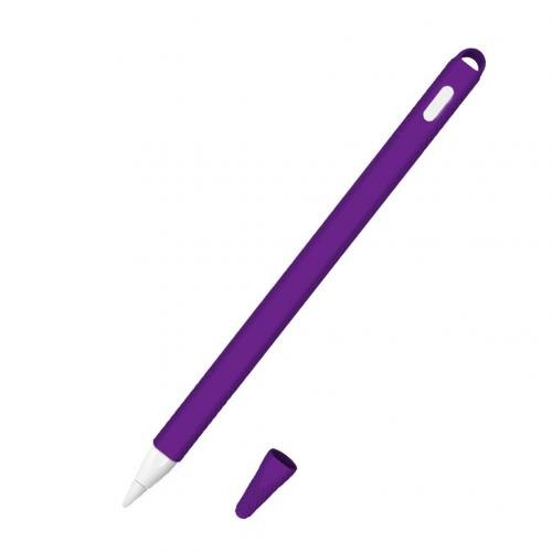 For Apple Pencil 2 Case Anti-Slip Silicone stylus pen touch pen Protective Case Cover Skin for iPad Pencil 2 Gen ручка стилус: Purple 