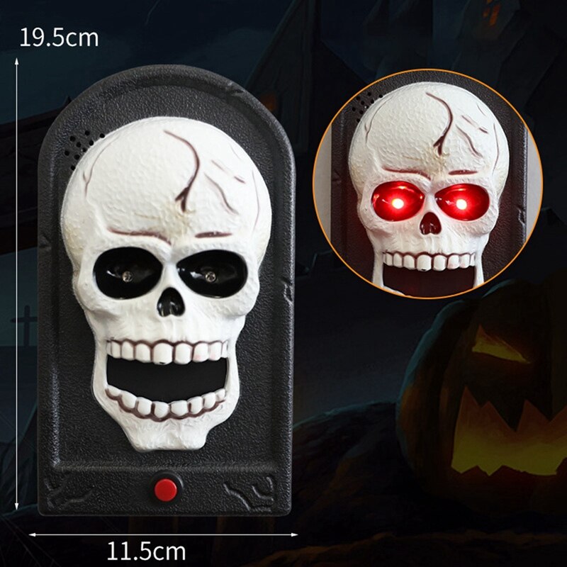 Funny Halloween Doorbell Doorbell Contact Sounds LED Light Control Halloween Decorations
