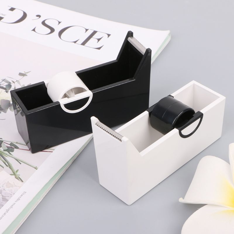 Plast desktop tape tape dispenser cutter stand holder kontor skoleartikler papirvarer