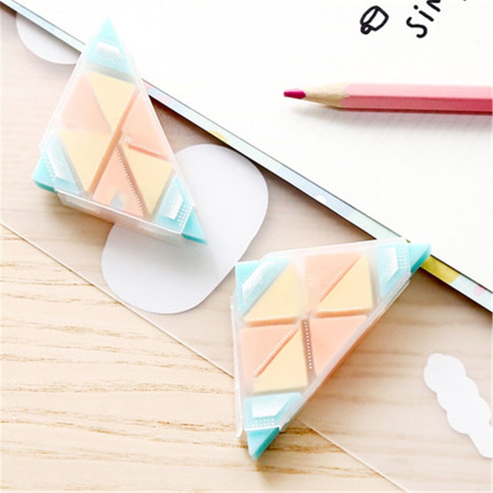 1Pc Novelty Leuke Driehoek Gum Kawaii Gum Briefpapier Voor Herzien Details Super Schoon Kids Lof School Kantoorartikelen