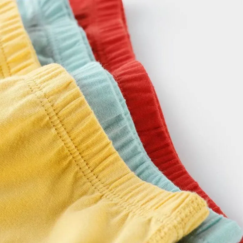 12 pz/lotto tinta unita morbido ragazzi mutandine intimo per bambini slip tuta for1-10Years