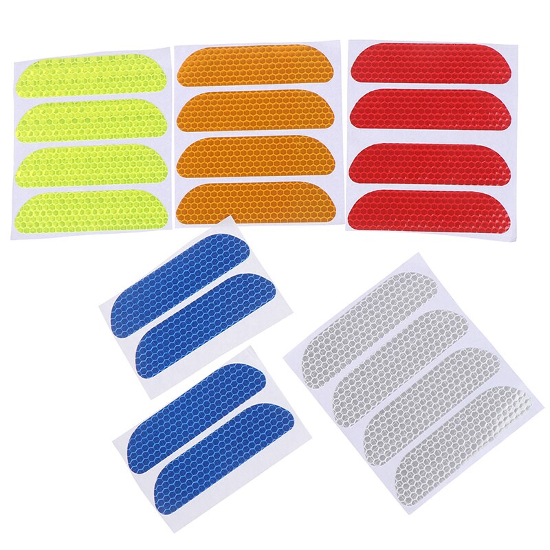 4Pcs Car Open Reflective Tape Reflective Strips Waterproof Car Warning Stickers Night Driving Safety Lighting Luminous Tapes