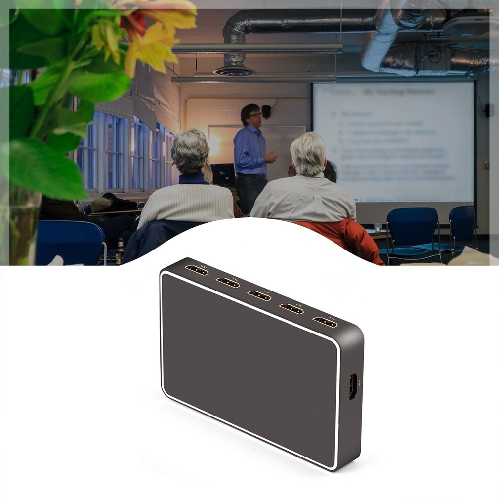 Hdmi Switcher High Defintion Five In One Out 5X1 4K/60Hz Switch Charging With Usb Port Support Remote Wakeup