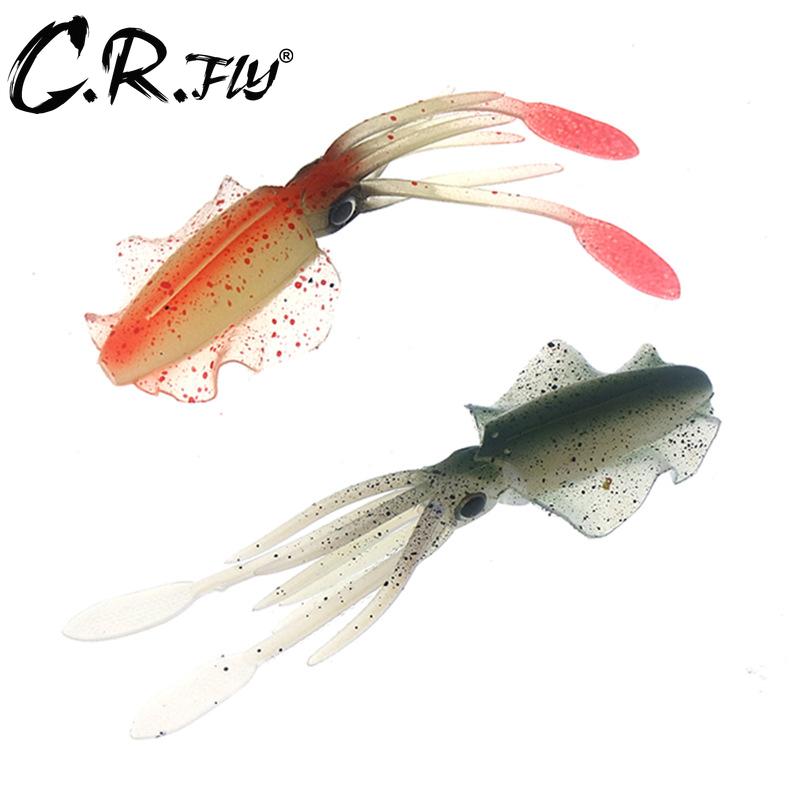 1pc Fishing Soft Squid Lure 7g 10cm Luminous/UV Squid Jig Fishing Lures For Sea Fishing Wobbler Bait