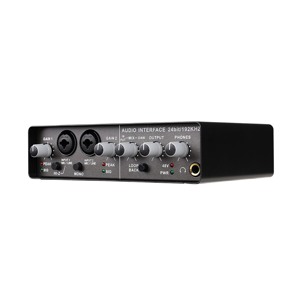 TEYUN Q24 Microphone External Interface USB Computer No Driving Mic Live Recording Audio Interface 2 in 4 out