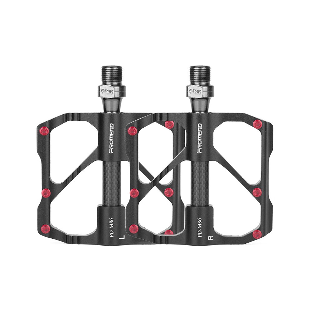 PROMEND Mtb Pedal Quick Release Road Bicycle Pedal Anti-slip Ultralight Mountain Bike Pedals Carbon Fiber 3 Bearings Pedale Vtt: Black