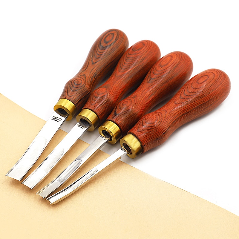 DIY Leather craft Edge French Style Edge Beveler Leather Skiving Thinning Trimming Tool Thinning knife 6mm-10mm