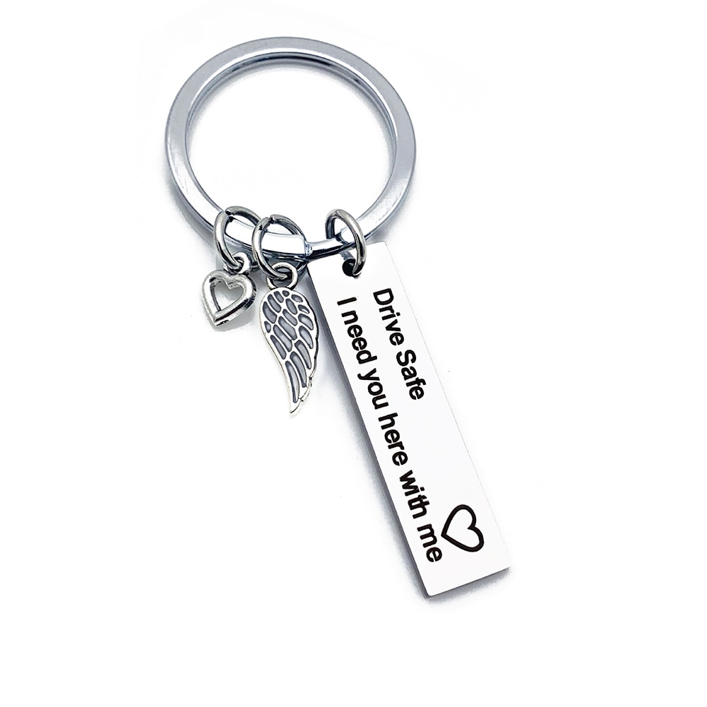Paar Auto Keychain Nette Männer Frauen Schlüsselanhänger Edelstahl Anhänger Schlüssel Zubehör Liebe Schlüssel Ring Benutzerdefinierte Stick Sicher Schlüssel Kette: 14