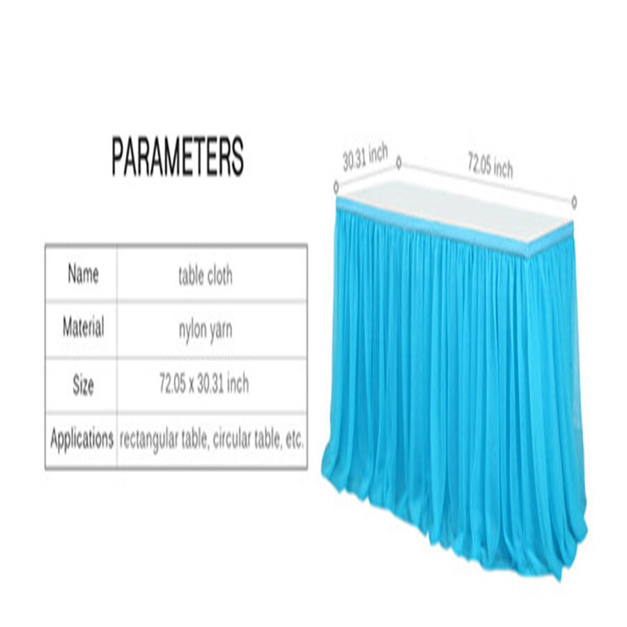 183 x77 cm Wedding Party Tutu Tulle Table Skirt Cover Tableware Cloth Baby Shower Party Home Decor Table Skirting Birthday Party