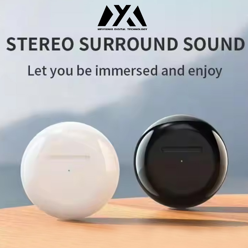 Fones de ouvido PRO6-Wireless, compactos e portáteis, fones de ouvido sem fio intra-auriculares com mini pontas de ouvido e estojo de carregamento