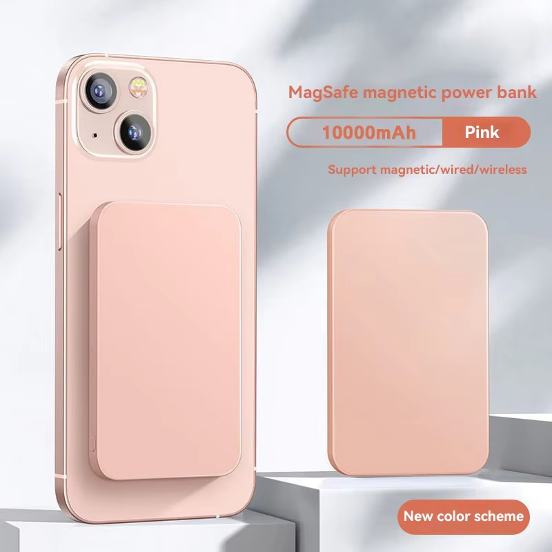 50000 mah draadloze magnetische powerbank oplader, snellader, draagbare oplader, externe reservebatterij voor apple iphone android: Oranje / 30001 mah -50000 mah