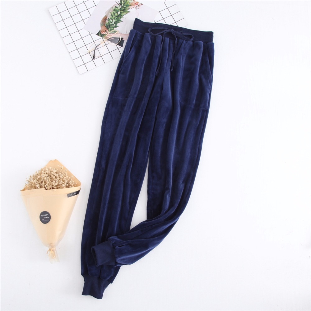 Fdfklak Thuis Broek Voor Vrouwen Winter Flanellen Pyjama Broek Vrouwen Pyjamabroek Lounge Wear Dames Slapen Broek M-XXL