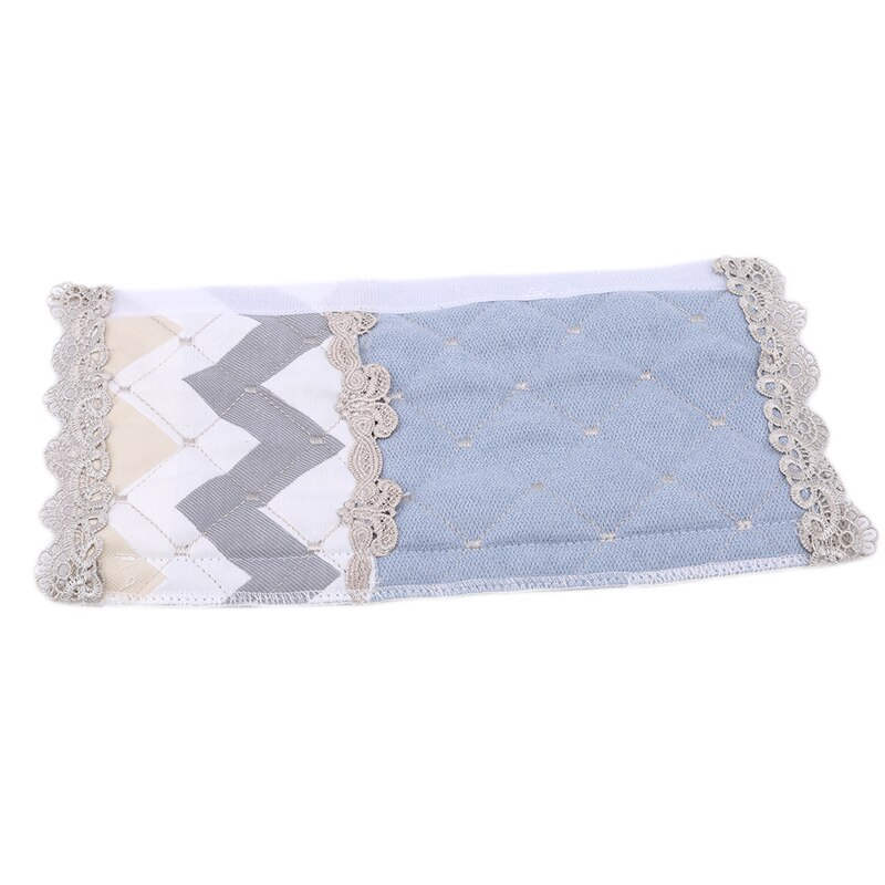 Embroidered Lace Thick Cloth Cover For Fridge Handle Fabric Doorknob Dust Handle Gloves Refrigerator Handle Cover: blue / 28x15cm