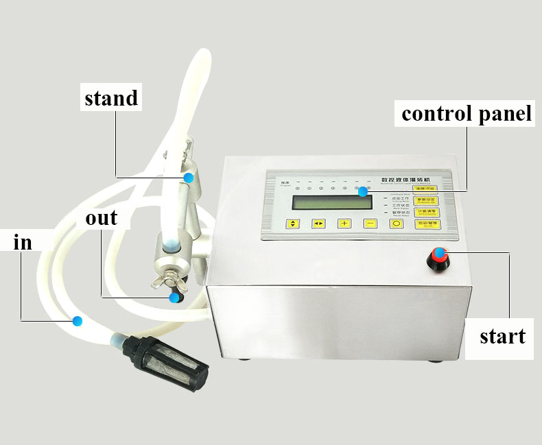 5-3500ml Liquid Water Juice Milk Digital Filler Perfume Filling Machine Electric Digital Control Liquid Filling Device