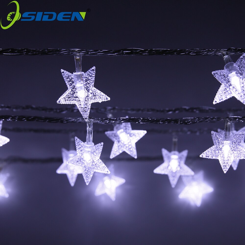 Guirnalda Luces Pilas, [2*5M] 50LED Cadena De Luces De Estrellas Con 8 Modos, Guirnaldas Luces Navidad, Impermeable Luces De Hadas, Decoración Navidad, Fiesta, Jardín, Boda, Cumpleaños, Blanco Cálido