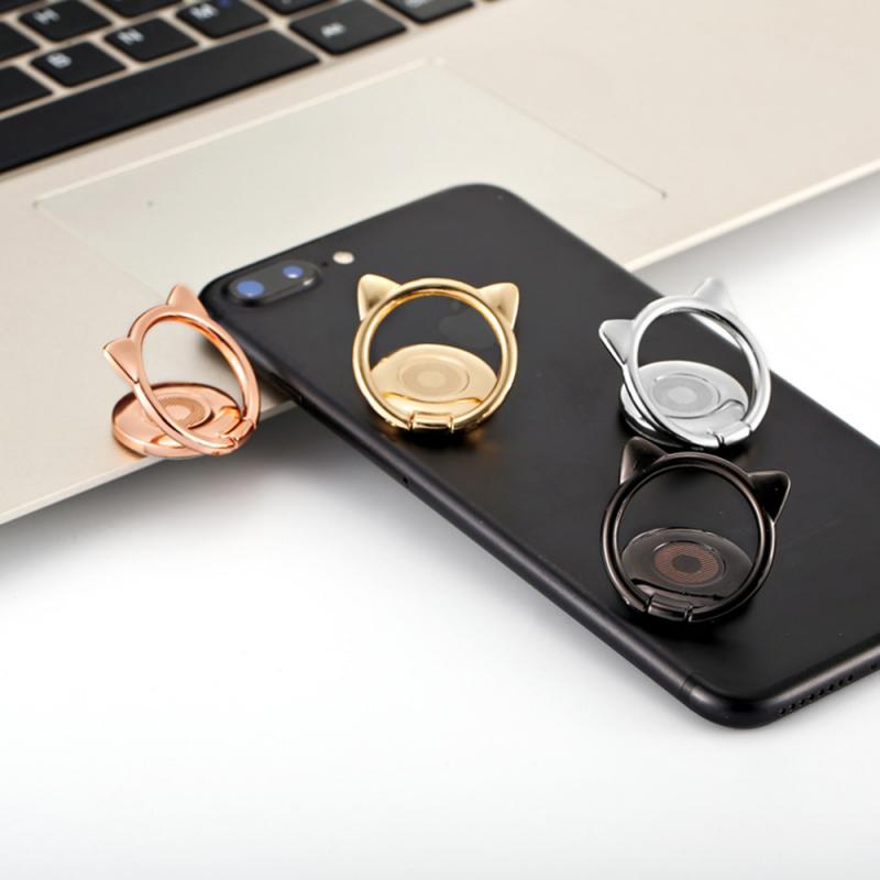 Nette Katze Ebene Finger Ring praktisch Schreibtisch Stehen Metall Tisch Faltbare Halterung Wiege Stabil Tragbare Halfter Schreibtisch Halterung