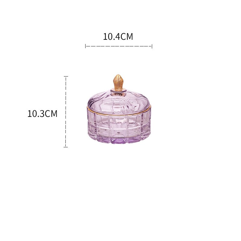 Krystal smykker opbevaring tank glas sukker krukke halskæde ring beholder arrangør praktisk snack frisk dåser køkken dekorationer: 6