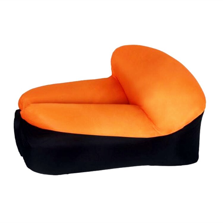 Camping møbler luft strand stol sædehynde bærbar udendørs græs have oppustelig sovestol sofa lounge: 2