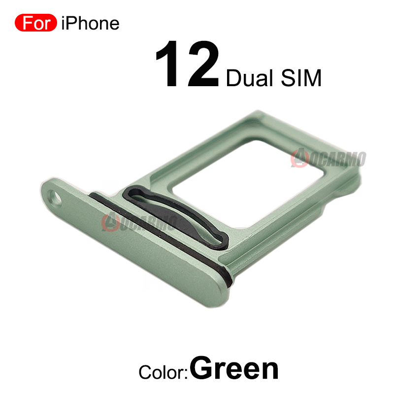 Bandeja SIM dual para iPhone 12 pieza de repuesto con ranura para tarjeta SIM única: Blue