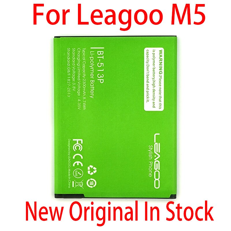 100% Originele BT-513P 2300Mah Batterij Voor Leagoo M5 Mobiele Telefoon