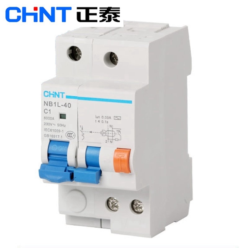 CHINT NB1L-63 RCBO 1P+N 63A 40A 30mA 220V MCB Residual Current Operated Circuit Breaker With Over-current Protection Magnetic CE