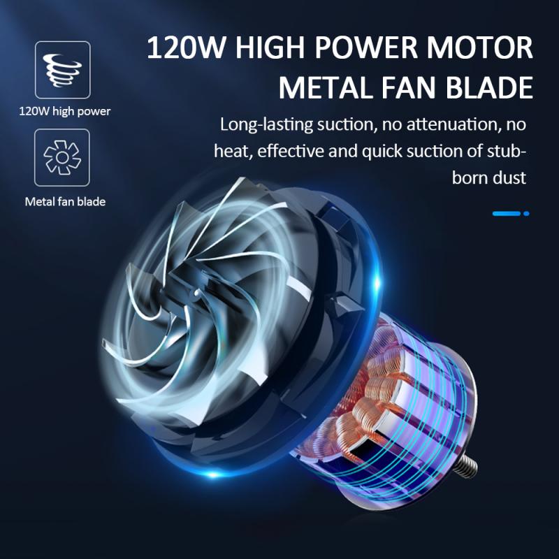 Mini Car Vacuum Cleaner Portable Chargeable Handheld Powerful Suction Auto Vacuum Cleaner For Car Interior Seat Home Cleaning