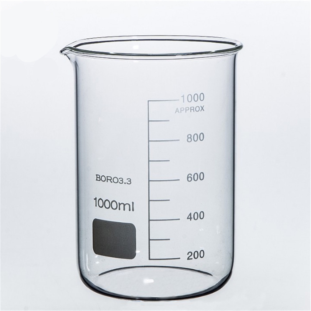 1000mL Glass Beaker Low Form Chemical Lab Glassware