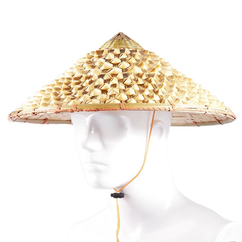 Vietnamese Japanese Coolie Straw Bamboo Cone Sun Hat Garden Farmer Fishing