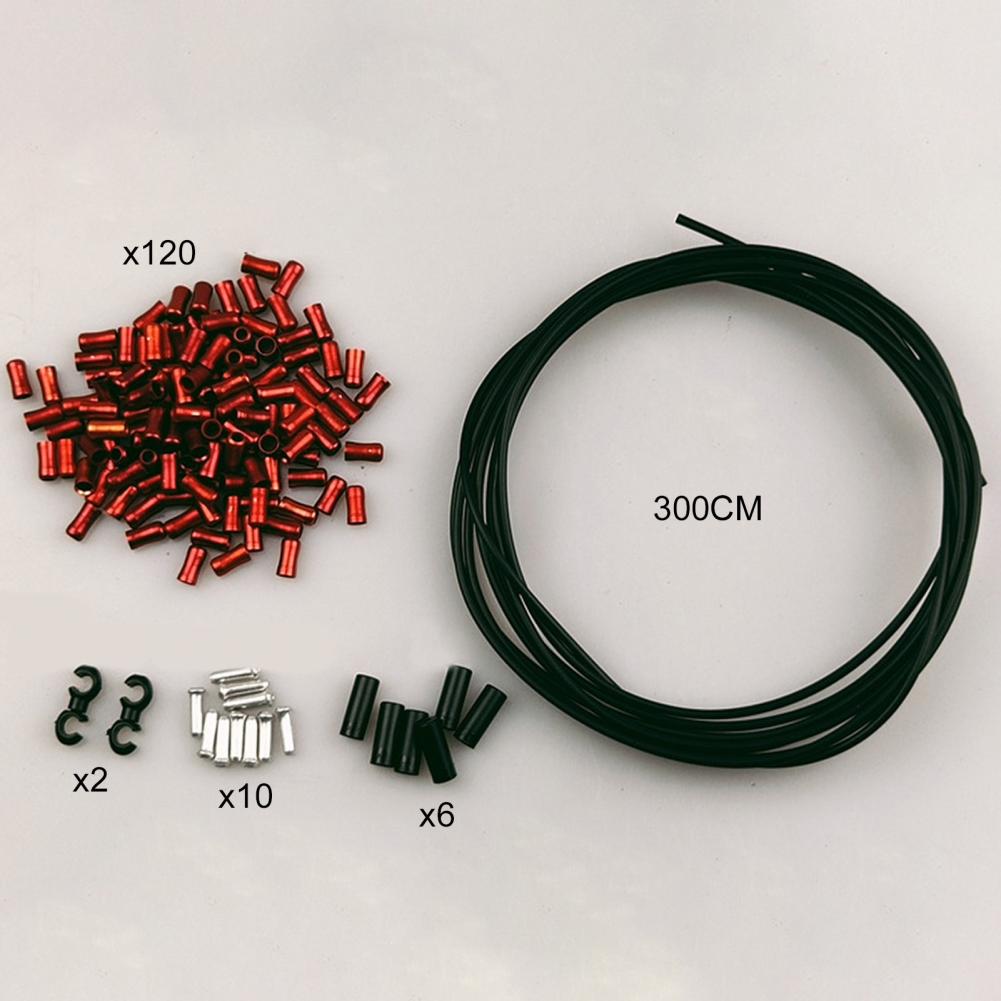 Bicycle Front Rear Inner Outer Wire CNC Brake Line Cover Aluminum Alloy Shifter Gear Derailleur Hose Housing Cable Kit MTB Bike