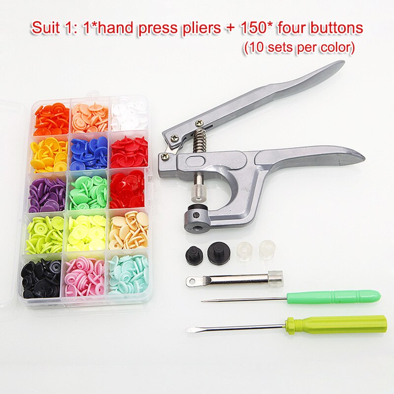 Fastener Snap Pliers & T5 Snap Poppers Plastic Buttons Kit Snaps Buttons DIY Sewing And Crafting Tool