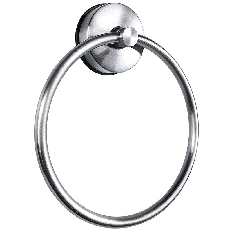 Zuignap Handdoek Ring Punch-Gratis 304 Roestvrij Staal Badkamer Wc Handdoekenrek Hanger Opknoping Ring: Default Title