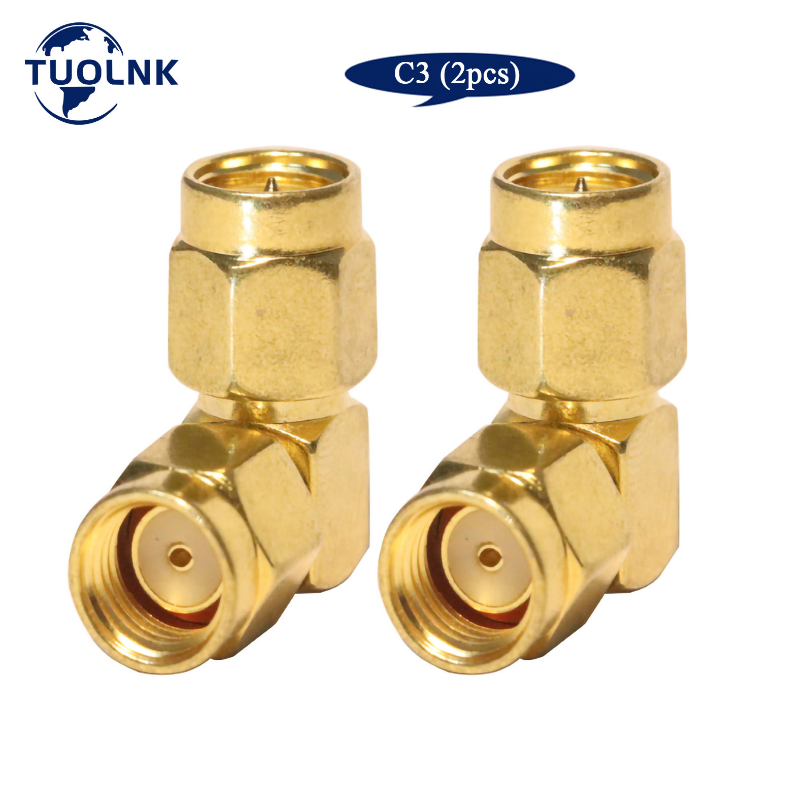 Kit de conector SMA, convertidor de codo SMA, adaptador Coaxial de 90 grados, antena de ángulo recto macho a macho, 3 tipos/lote, 2 unidades por lote: Multicolor