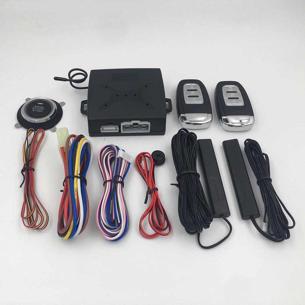 Car Oil Pump Detection 12V+3V Smart Security Keyless Entry Push Start Alarm System Remote One-Button Start