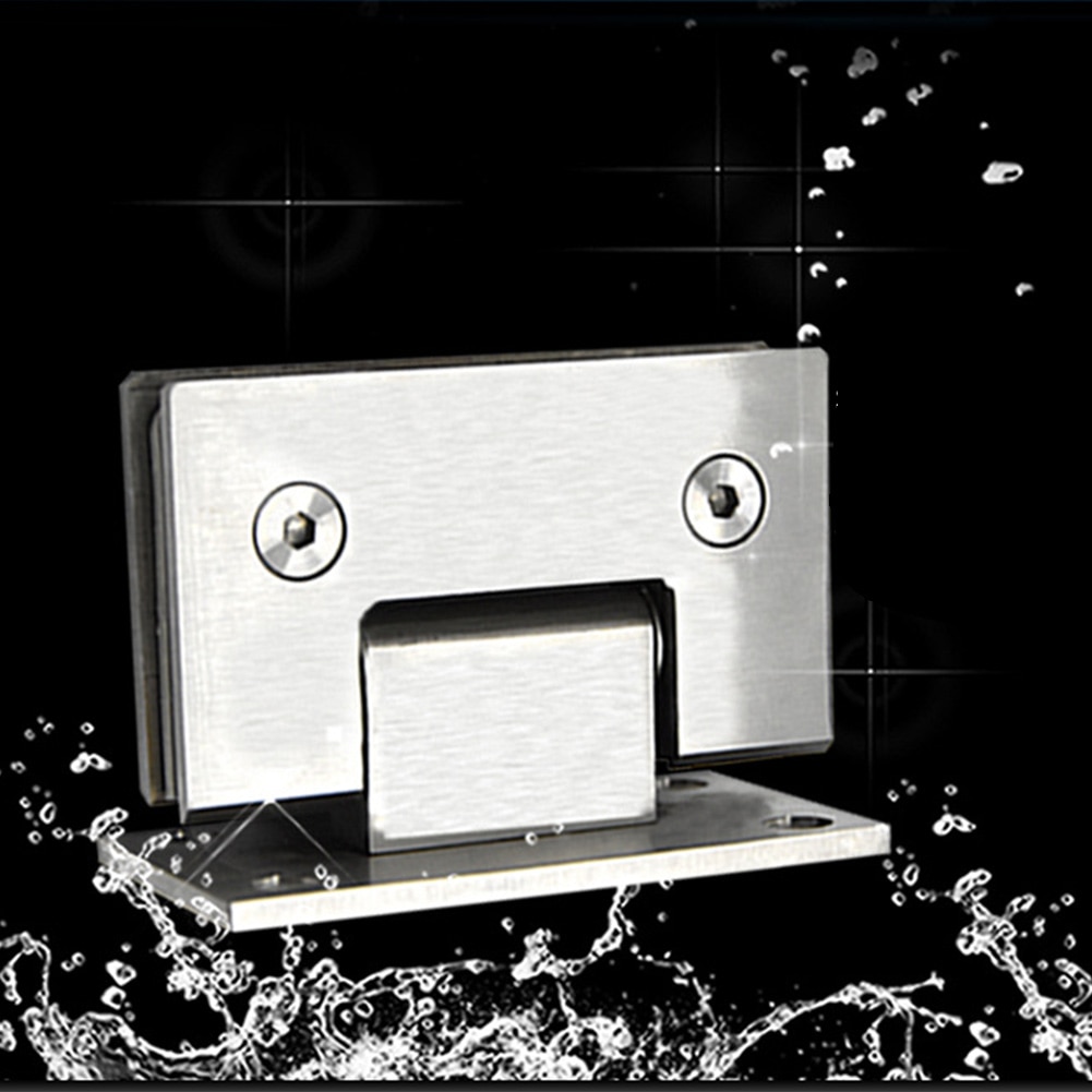 Glass Clip Door Clamp Frameless Durable Shower Door Clamp Door Fittings Glass Bracket 90 Degree Stainless Steel Chrome Clip