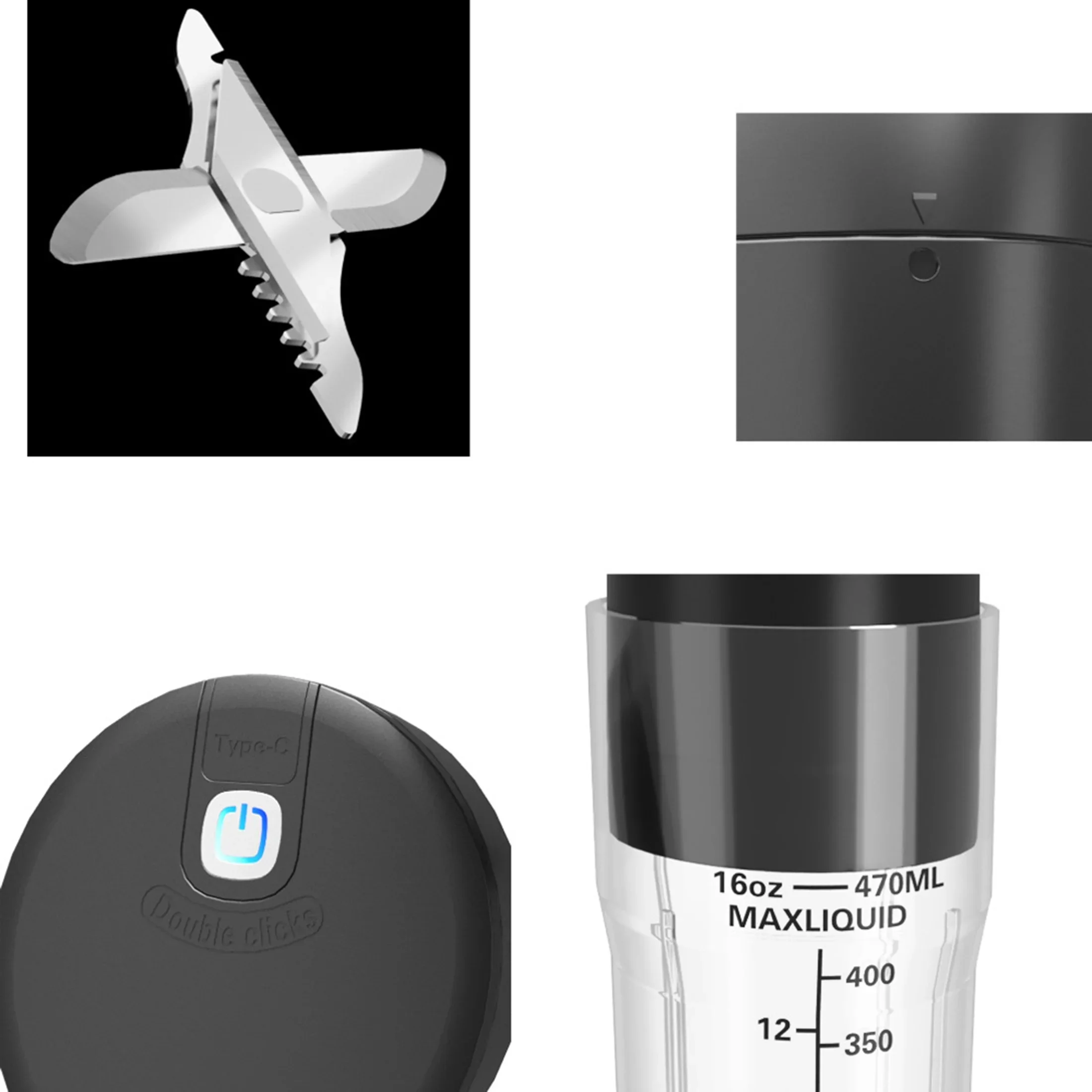 1PC sapcentrifuge draagbare multifunctionele USB-oplader, fruitpersbeker, elektrische sapcentrifuge