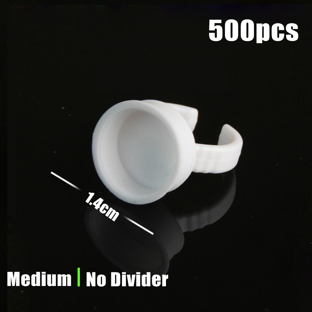 Anillos de pegamento para pigmento Microblading, soporte para tinta de tatuaje S/M/L, accesorios de maquillaje para cejas, tazas de pegamento para extensión de pestañas, 100/1000 Uds.: Oro/bronce