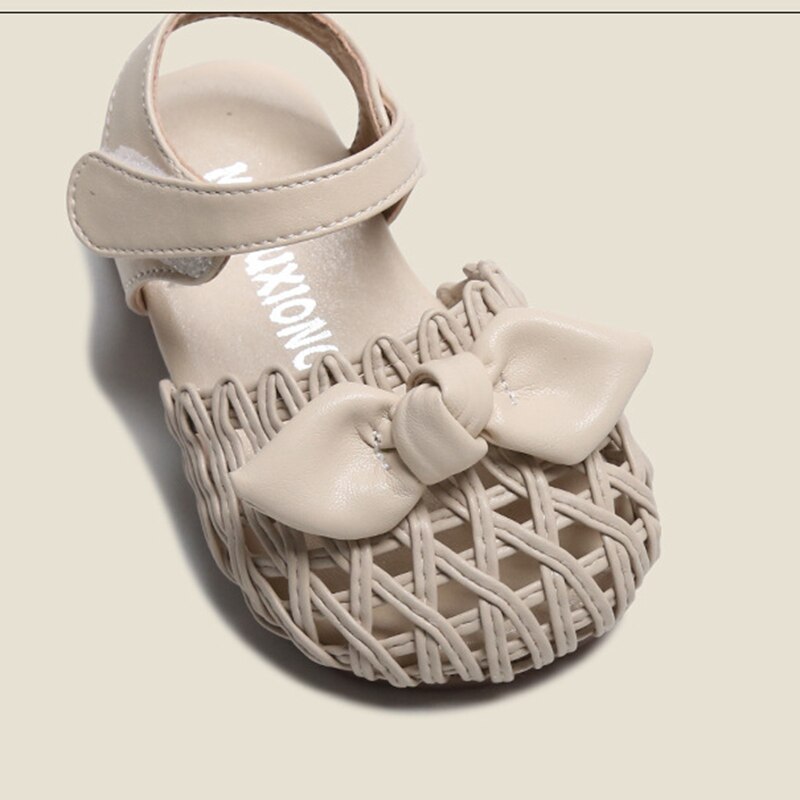 bebê meninas sandálias tecer sólida – Grandado